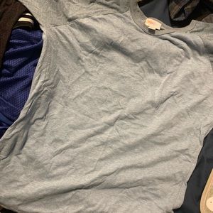 Light blue gray blue Lularoe baseball T